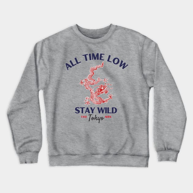 all time low red dragon Crewneck Sweatshirt by Ollie_kota